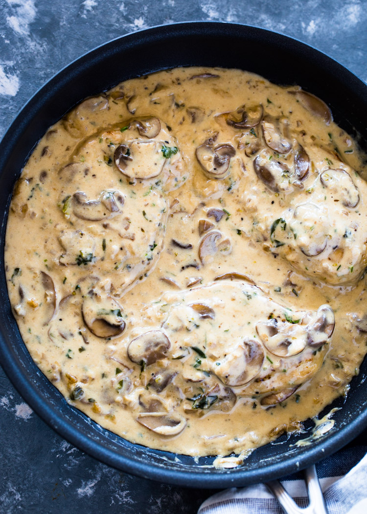 Creamy Garlic Parmesan Mushroom Chicken (Low-Carb Keto)