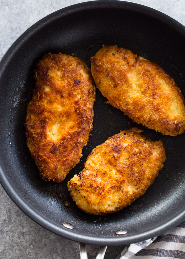 Crispy Parmesan Crusted Chicken Breasts (Low-Carb - Keto)