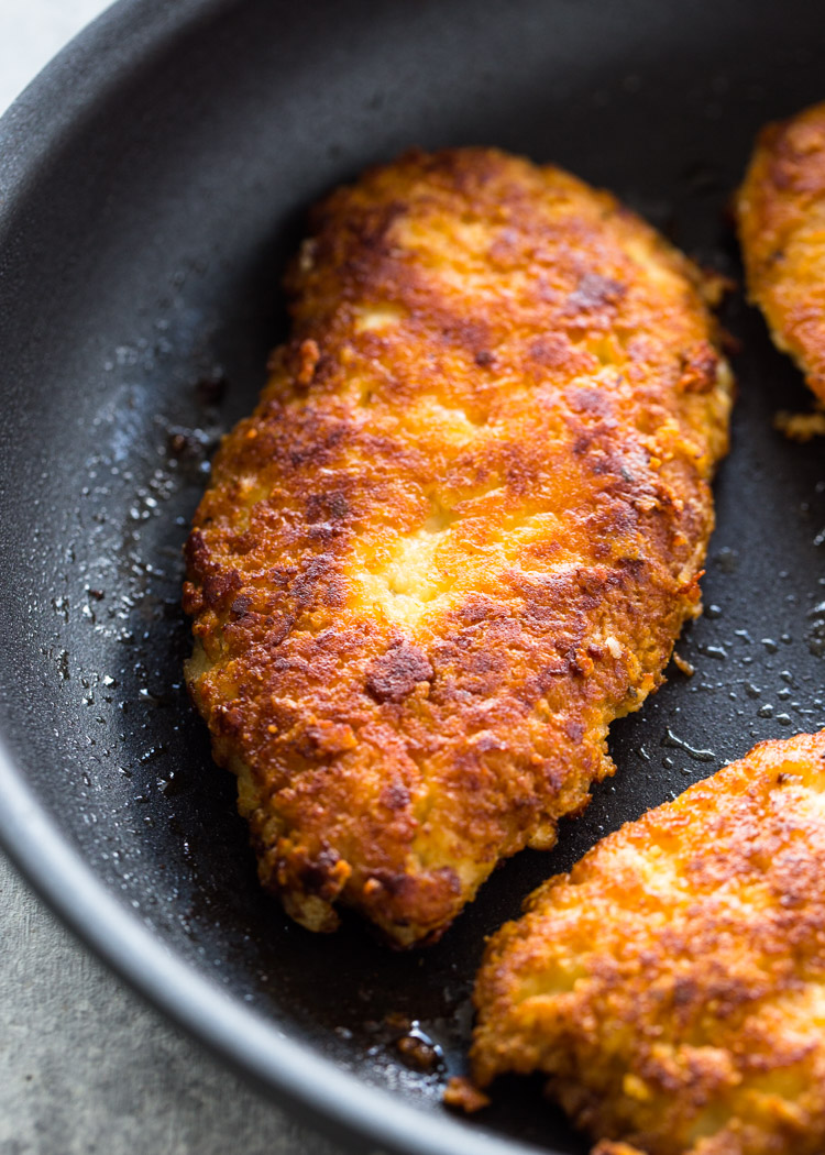 Crispy Parmesan Crusted Chicken Breasts (Low-Carb - Keto)