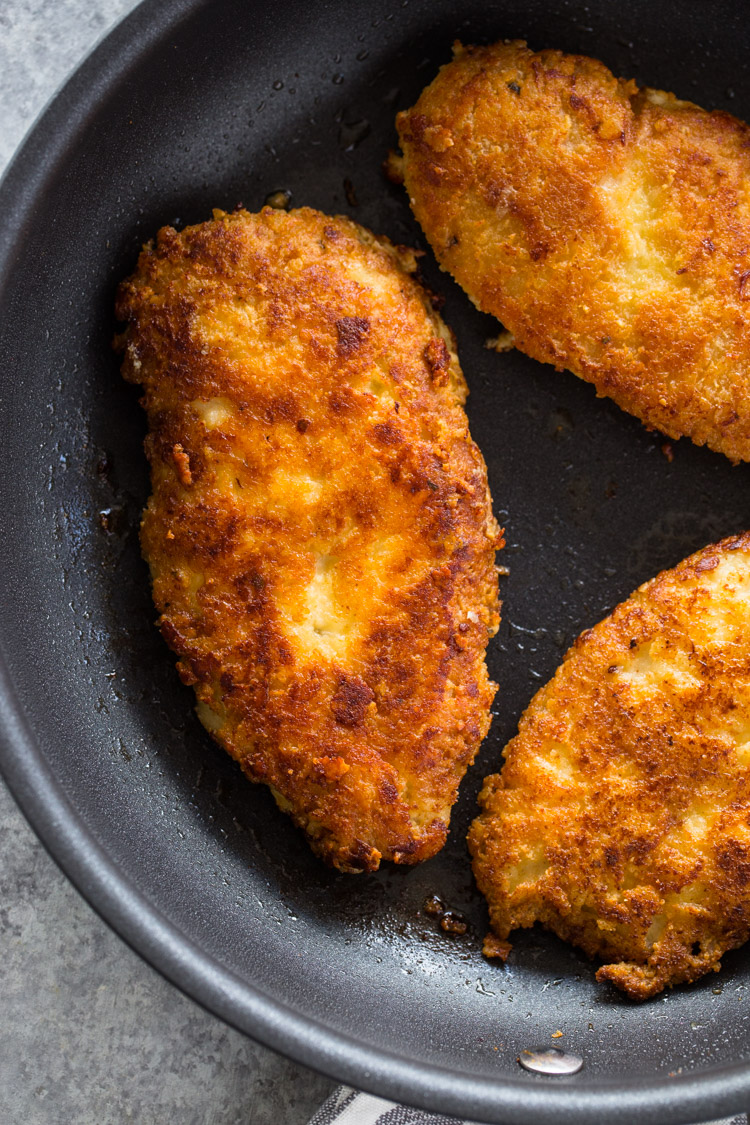 Crispy Parmesan Crusted Chicken Breasts (Low-Carb - Keto)