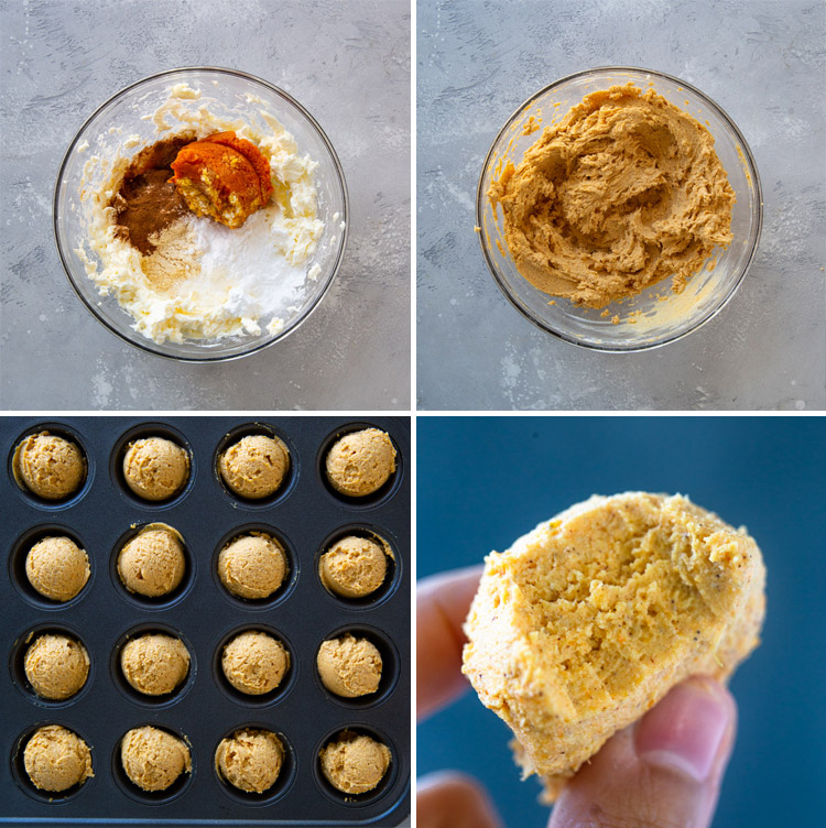Keto Pumpkin Pie Cheesecake Bites