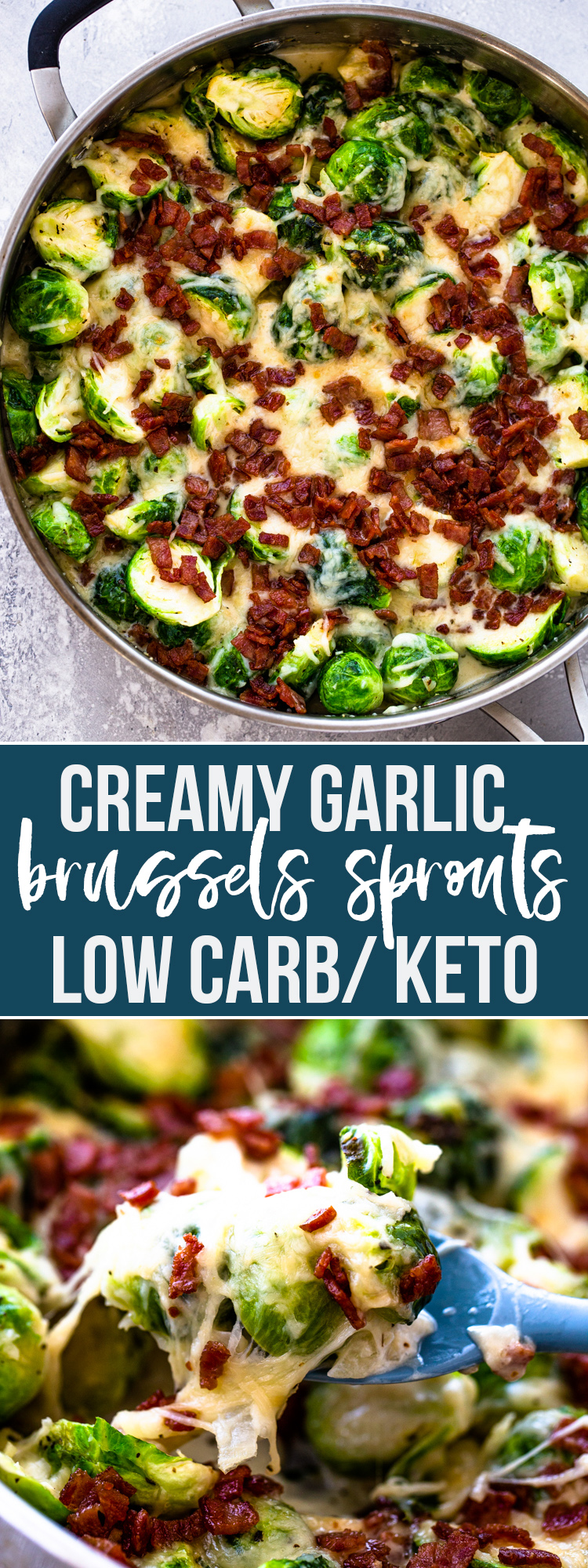 Creamy Garlic Parmesan Brussels Sprouts (Keto/Low Carb)