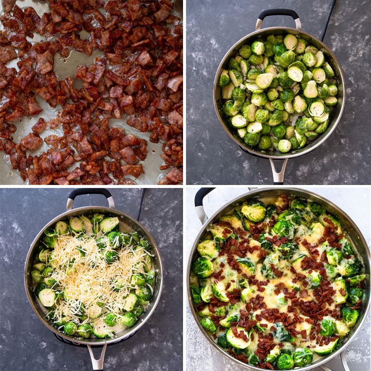 Creamy Garlic Parmesan Brussels Sprouts (Keto/Low Carb)