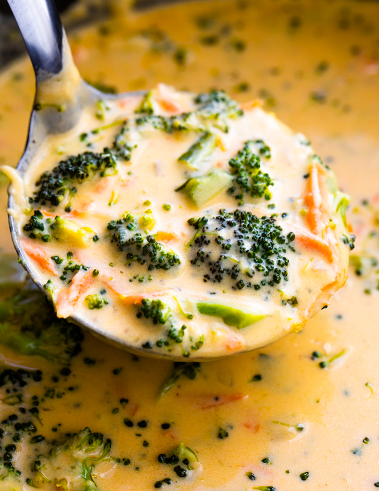 30 Minute Broccoli Cheddar Soup (Better than Panera!)