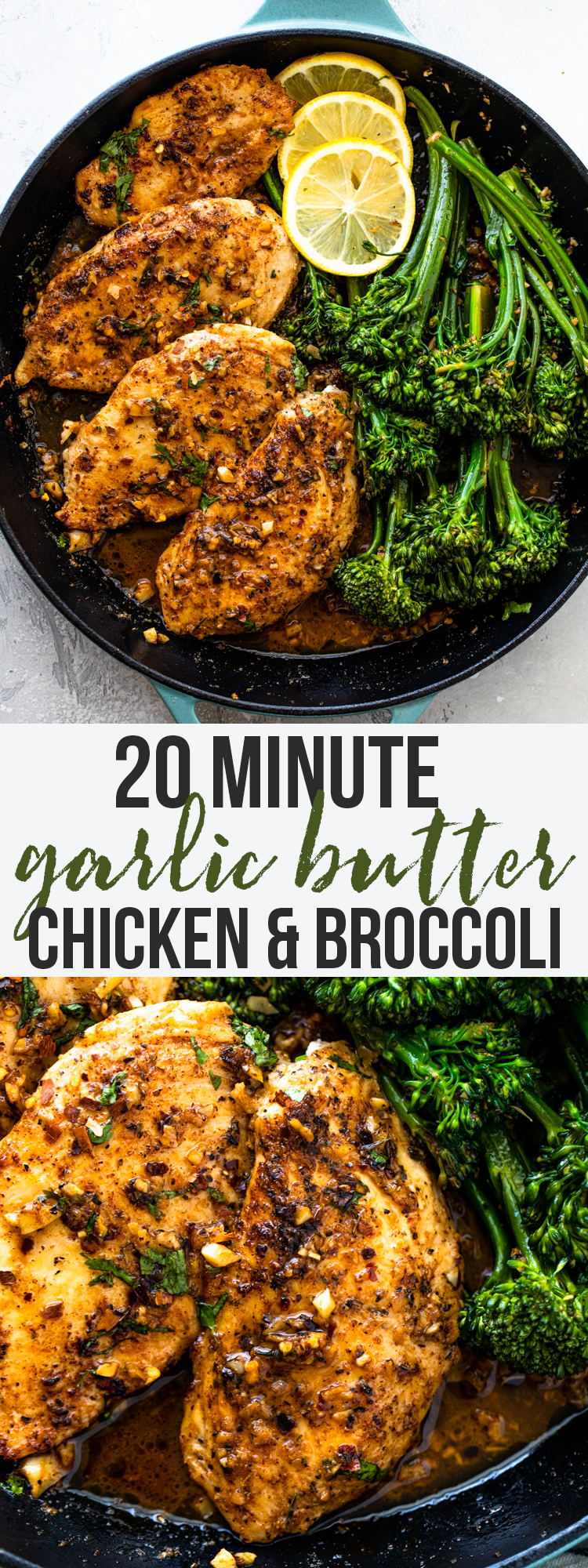 Garlic Butter Chicken & Broccoli (20 Minutes!)