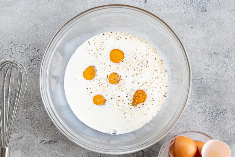 eggs with milk and half and half