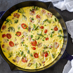 baked quiche in a pan