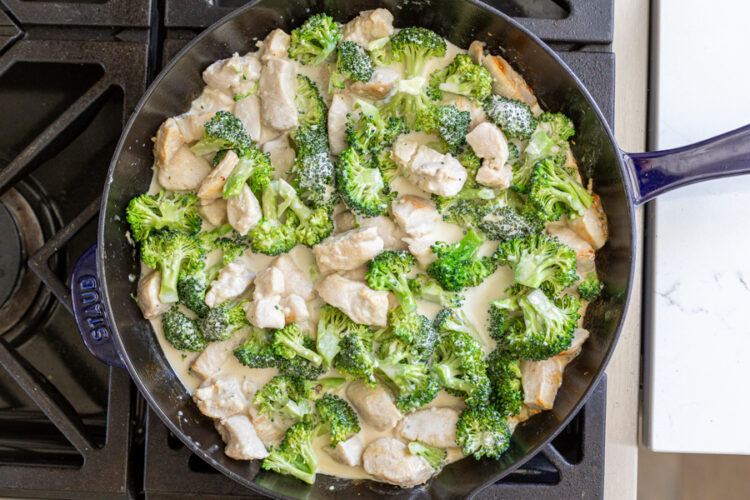 chicken, broccoli and creamy sauce