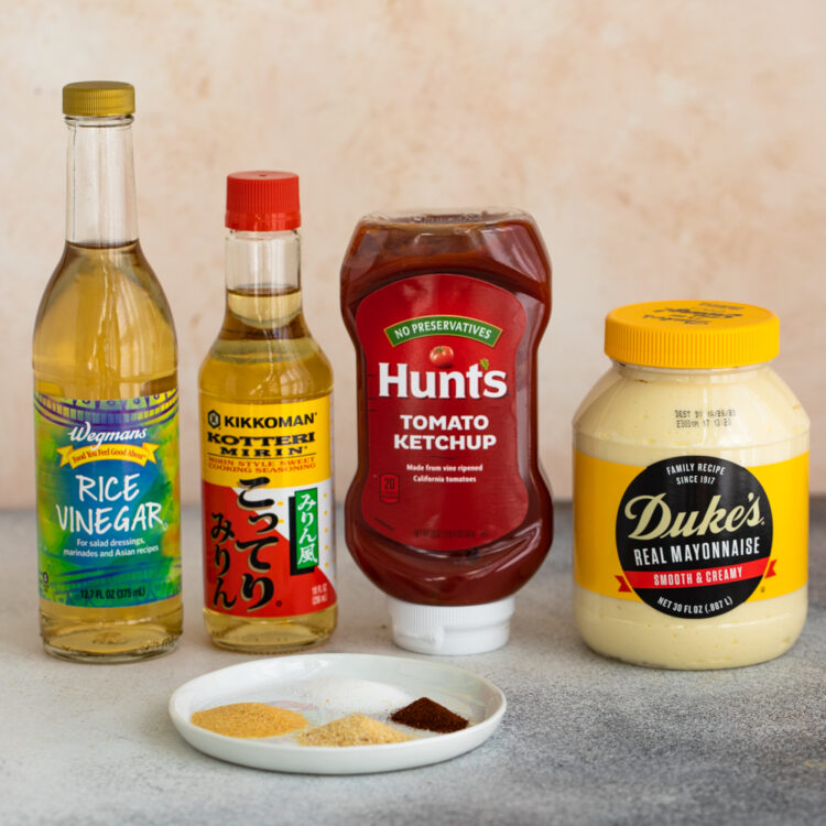 ingredients to make yum yum sauce